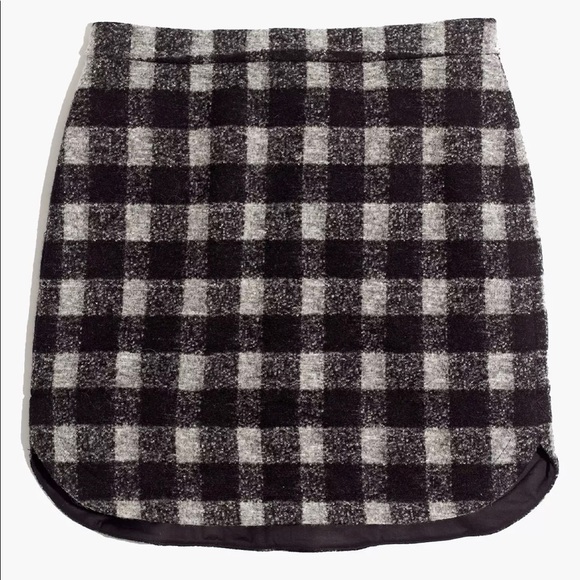 NWT Madewell Shirttail Skirt in Buffalo Plaid size 6 - Picture 1 of 7
